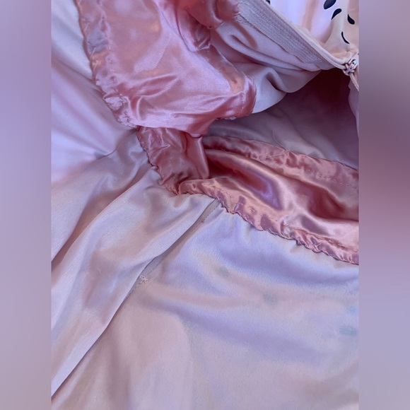 Pink polka dot party dance prom dress summer wedding pretty in pink handmade vtg - Picture 10 of 11